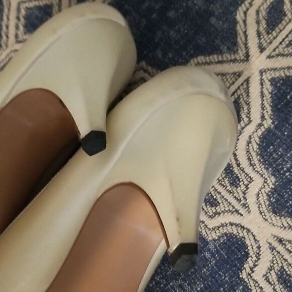 Pearl Cream 80's 3" Heel Pumps sz 6.5 - Picture 9 of 14